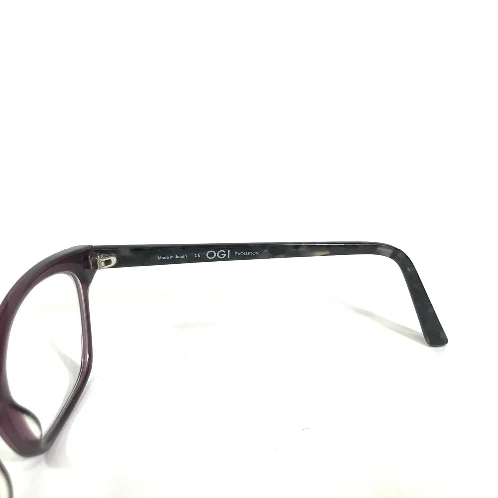 Ogi Eyeglasses Frames 129/169 EVOLUTION Clear Blue Purple Cat Eye 54-17-125